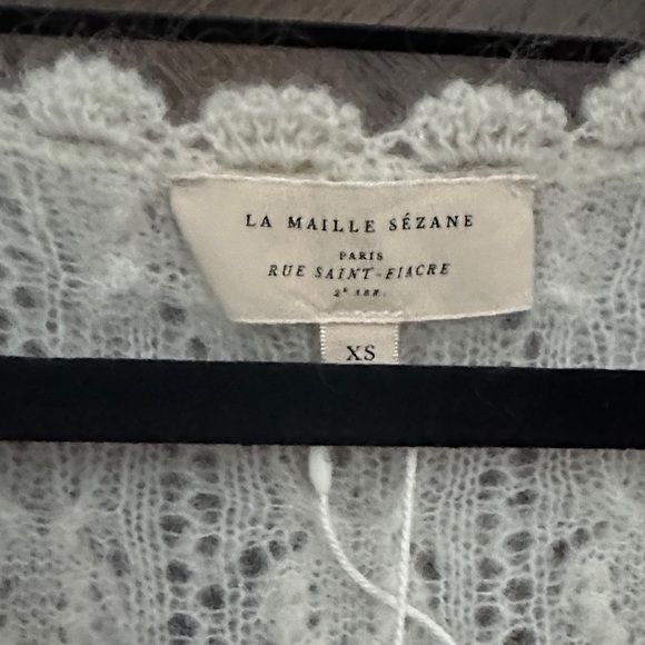 Sezane Cream Cardigan Sweater - Picture 5 of 6